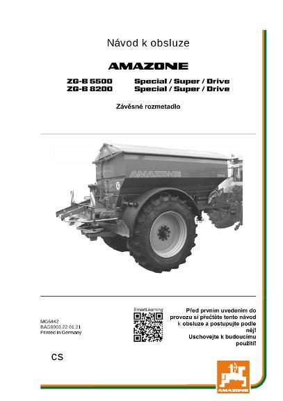 Návod na obsluhu ZG-B 5500/8200 SPECIAL/SUPER/DRIVE