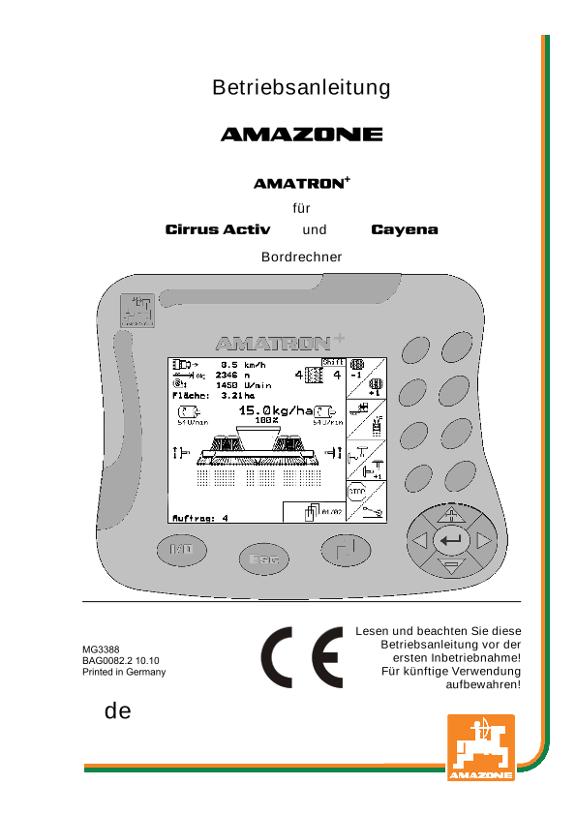 Betriebsanleitung AMATRON+ CIRRUS ACTIV / CAYENA
