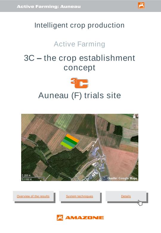 Versuchsbericht Pflanzenbau Auneau (FR) trials site 2011