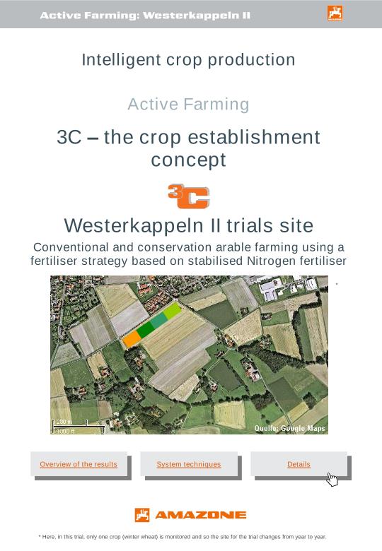 Versuchsbericht Pflanzenbau Westerkappeln II trials site 2011
