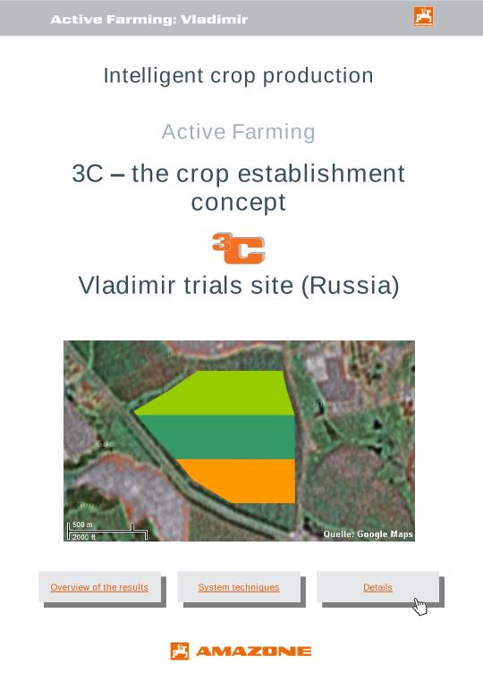Versuchsbericht Pflanzenbau Vladimir trials site (Russia) 2011
