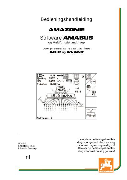 Bedieningshandleiding Software AMABUS pneu. Drilltechnik