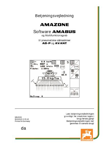 Brugsanvisning Software AMABUS pneu. Drilltechnik 