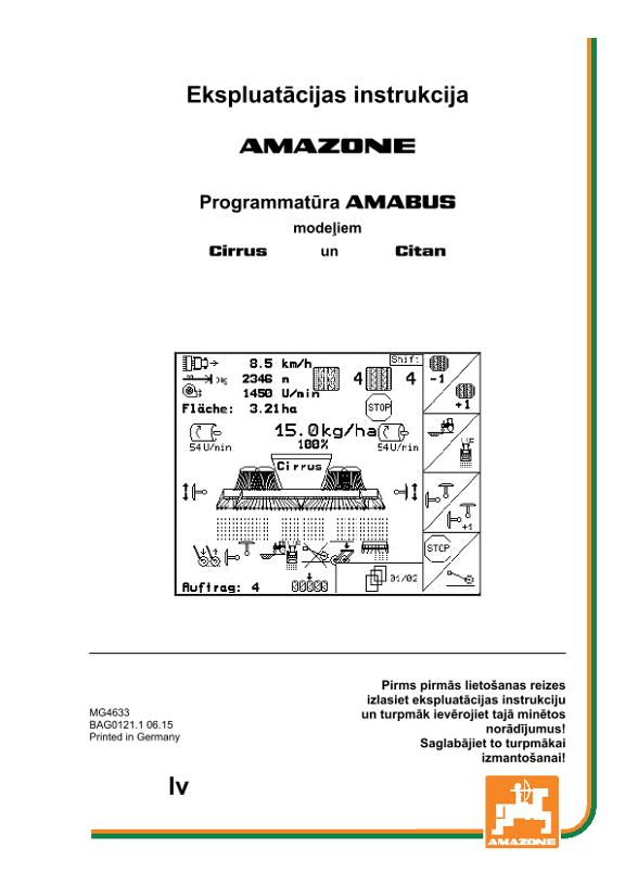 Ekspluatācijas instrukcija Software AMABUS Citan 00 / Cirrus 01