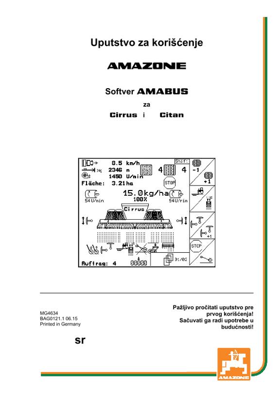 Uputstvo za korišćenje Software AMABUS Citan 00 / Cirrus 01