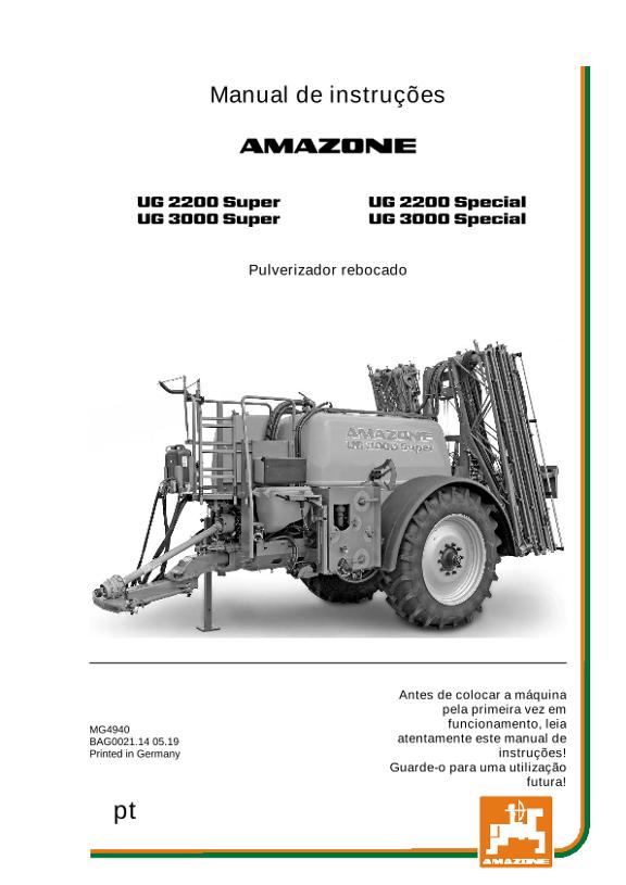 Manual de Instruções UG 2200/3000 SUPER/SPECIAL 
