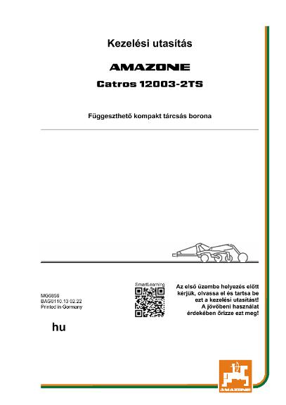 Kezelési útmutató CATROS 12003-2TS 