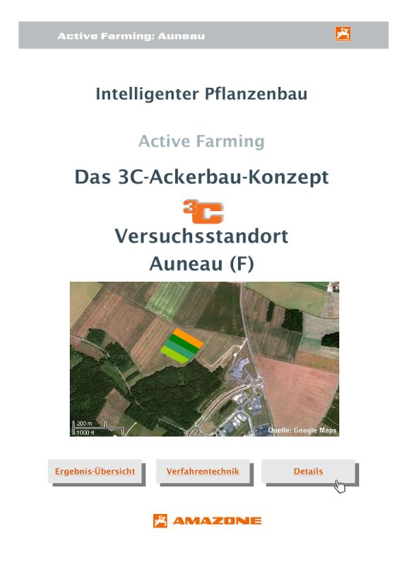 Versuchsbericht Pflanzenbau Fläche Auneau (Frankreich) 2011