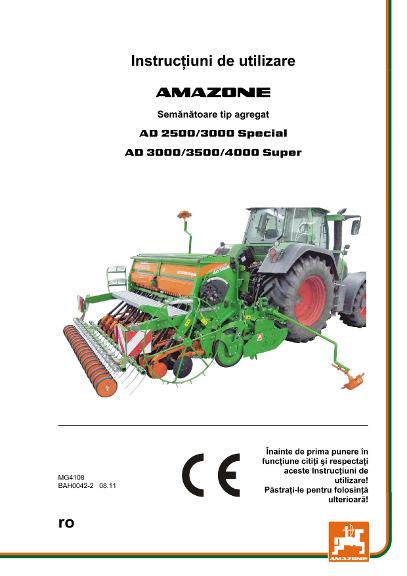 Instrucţiuni de utilizare AD 2500/3000 Special / AD 3000/3500/4000 Super