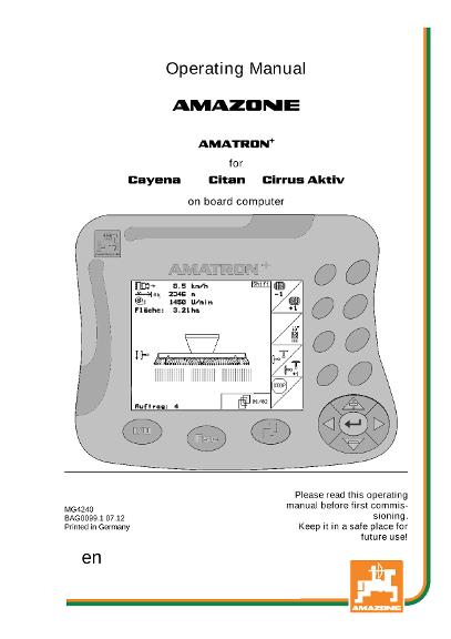 Operation manual AMATRON+ F. CAY. / CIT. / CIR. AKTIV