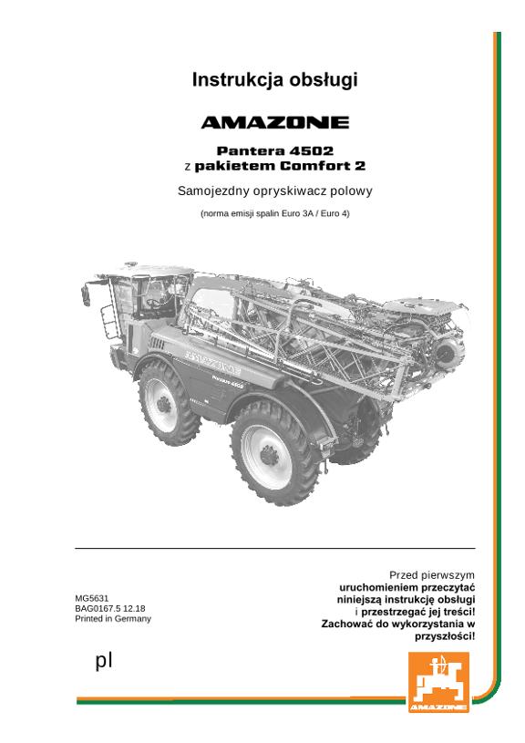 Instrukcja obsługi PANTERA 4502 CP2 EURO 3A/4