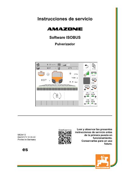 Manual del operador ISOBUS SOFTWARE UX01/UF02/PANTERA