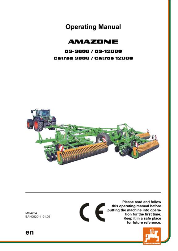 Operation manual CATROS/D9 9002/12002 KR