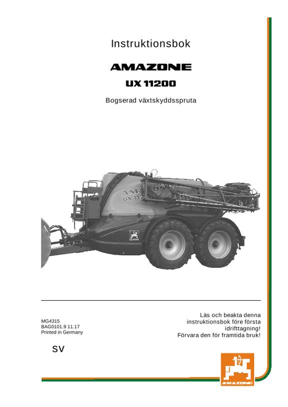 Instruktionsbok UX 11200 