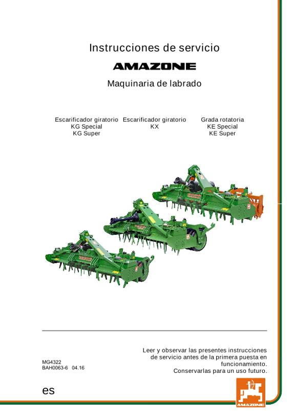 Manual del operador KE/KX/KG SPECIAL/SUPER 25/30/35/4000