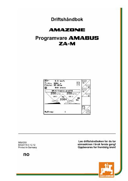 Instruksjonsboka SOFTWARE AMABUS ZA-M