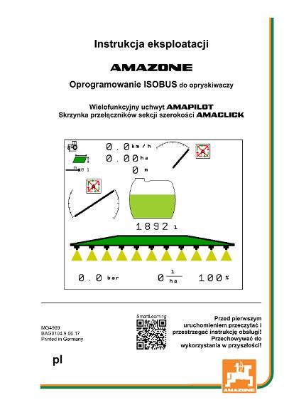 Instrukcja obsługi ISOBUS SOFTWARE SPRITZE