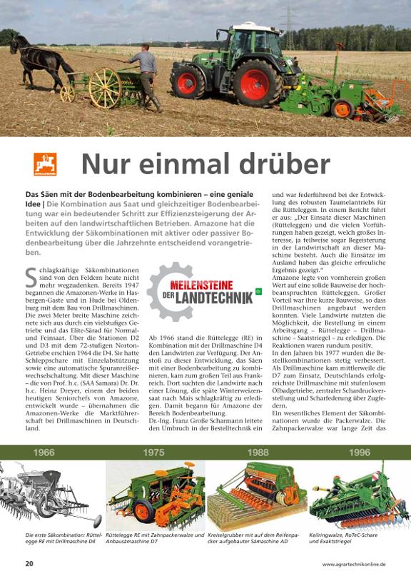 Artikel: Agrartechnik online 201108 - Meilensteine der Landtechnik - Nur einmal drüber
