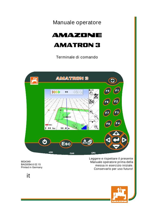 Manuale di intruzioni AMATRON 3