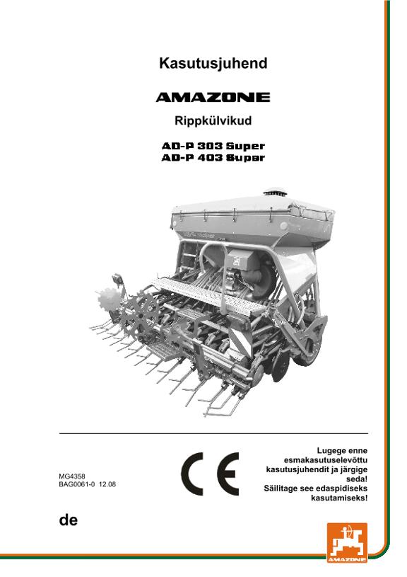 Kasutusjuhend AD-P 303/403 SUPER