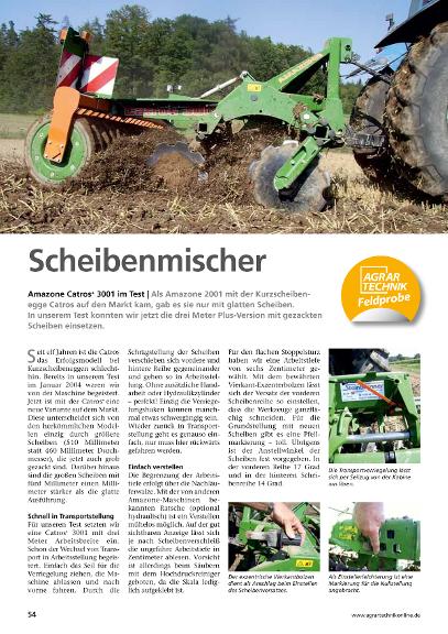 Catros 3001 - Agrartechnik Feldprobe August 2012