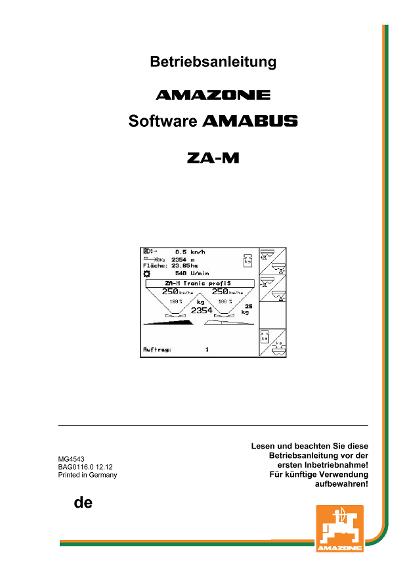 Betriebsanleitung SOFTWARE AMABUS ZA-M