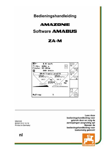 Bedieningshandleiding SOFTWARE AMABUS ZA-M