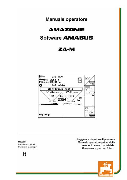 Manuale di intruzioni SOFTWARE AMABUS ZA-M