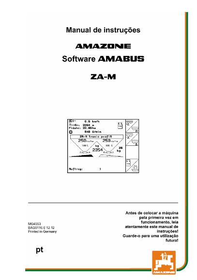 Manual de Instruções SOFTWARE AMABUS ZA-M