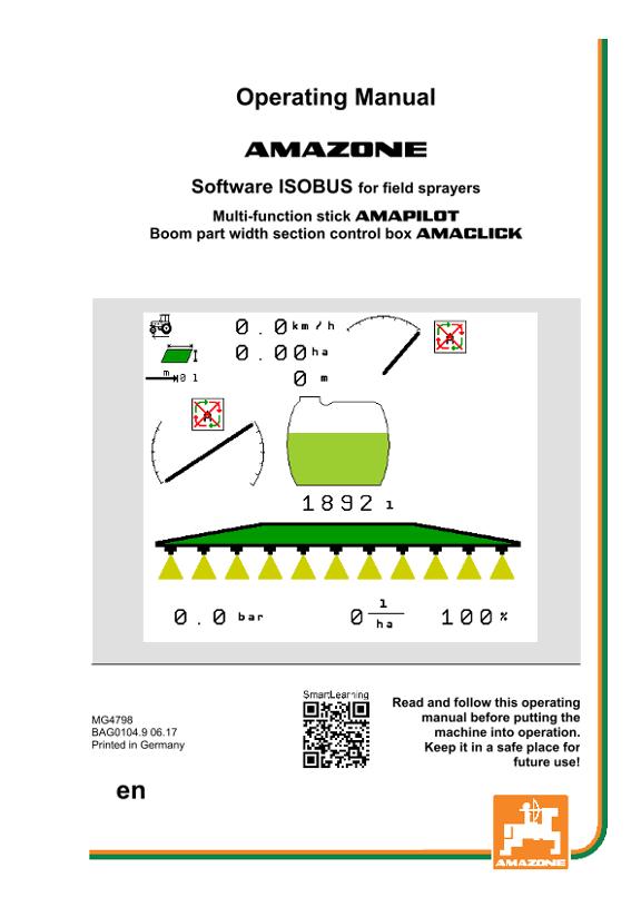 Operation manual ISOBUS SOFTWARE SPRITZE 