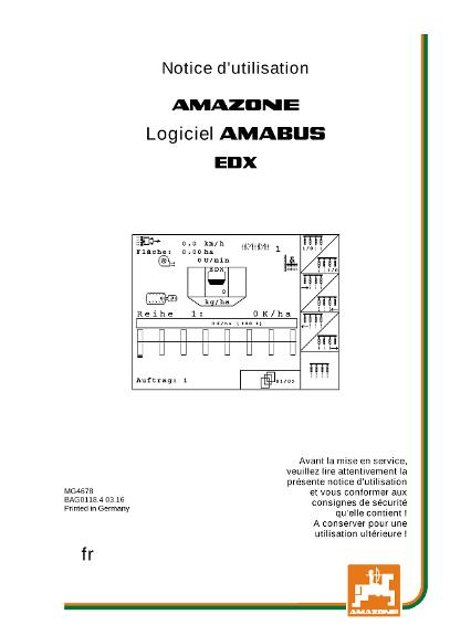 Notice d'utilisation Software AMABUS EDX