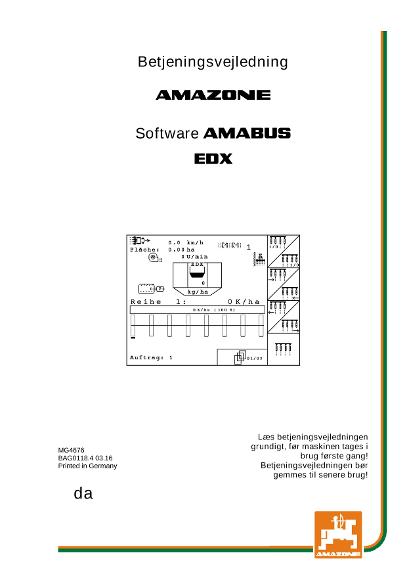 Brugsanvisning Software AMABUS EDX 