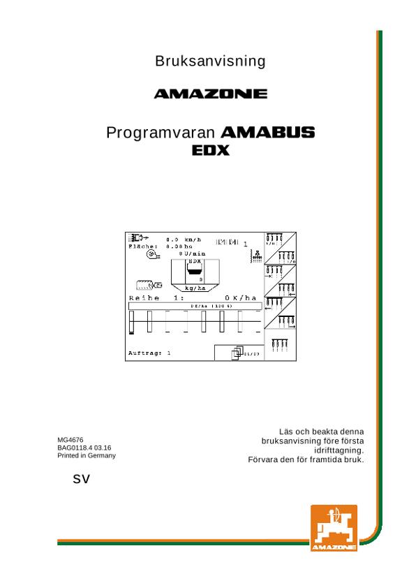 Instruktionsbok Software AMABUS EDX 