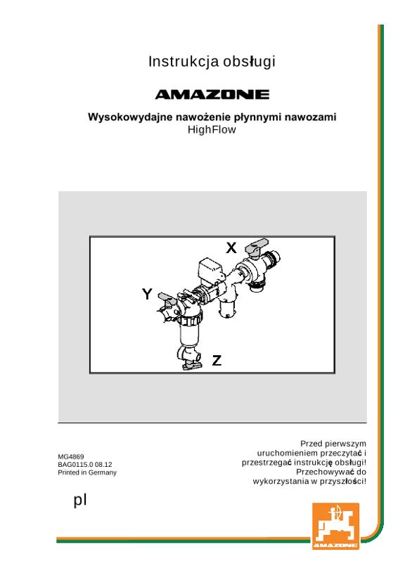 Instrukcja obsługi HOCHLEISTUNGS-FLUESSIGDUENGUNG