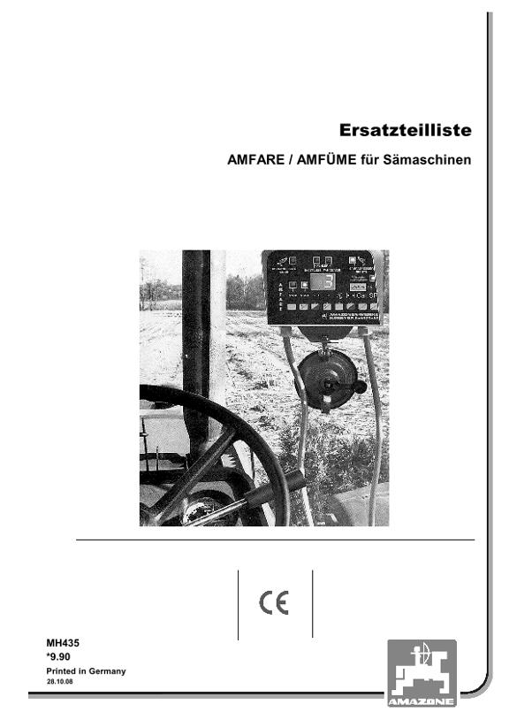 Ersatzteilliste AMFARE/AMFÜME für Sämaschinen