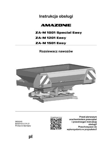 Instrukcja obsługi ZA-M 1001 SPECIAL EASY