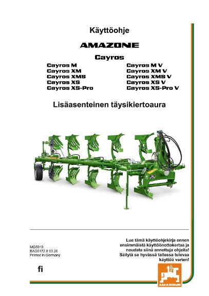 Käyttöohjekirja CAYROS