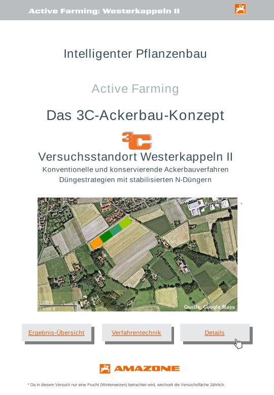 Versuchsbericht Pflanzenbau Fläche Westerkappeln II 2014
