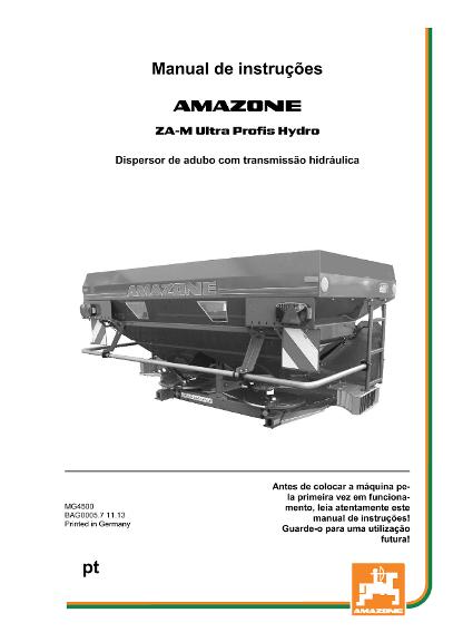 Manual de Instruções ZA-M ULTRA PROFIS HYDRO