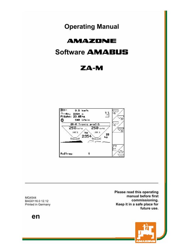Operation manual SOFTWARE AMABUS ZA-M 