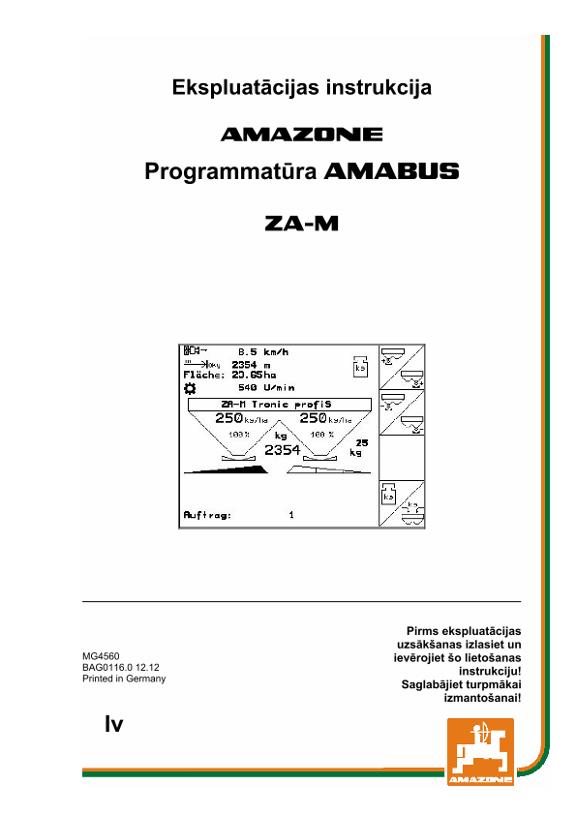 Ekspluatācijas instrukcija SOFTWARE AMABUS ZA-M