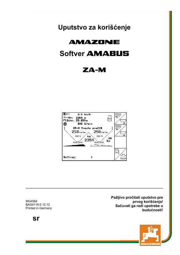 Uputstvo za korišćenje SOFTWARE AMABUS ZA-M