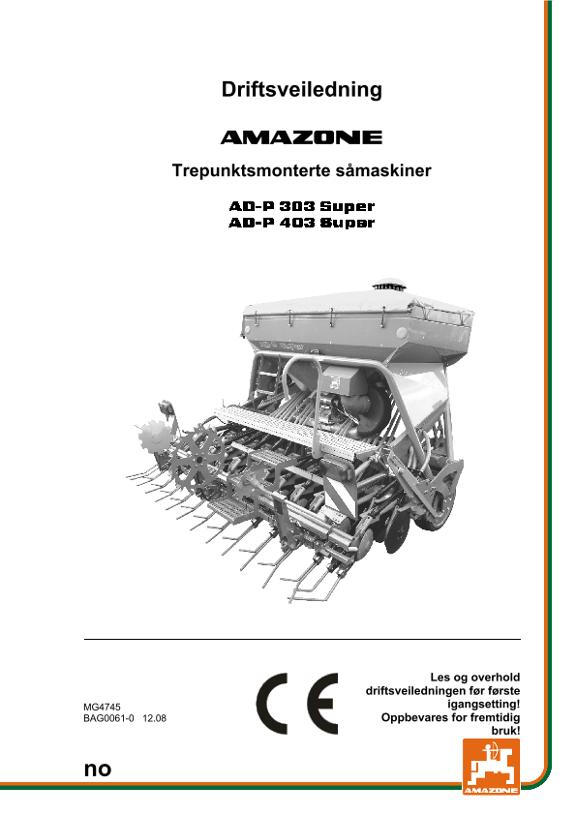 Instruksjonsboka AD-P 303/403 SUPER
