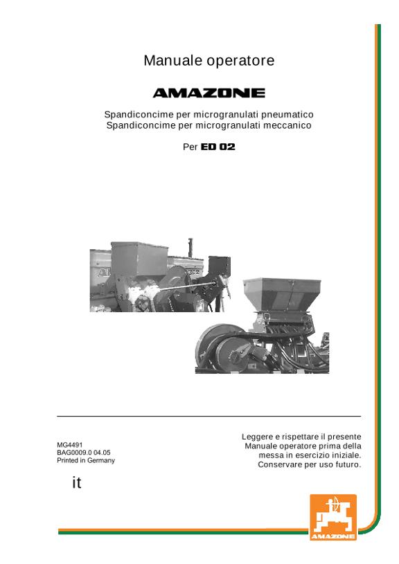 Manuale di intruzioni MIKROGRANULATSTREUER ED 02