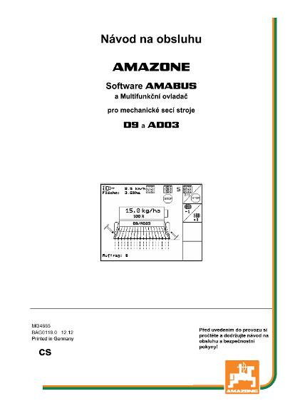 Návod na obsluhu Software AMABUS mech. Drilltechnik