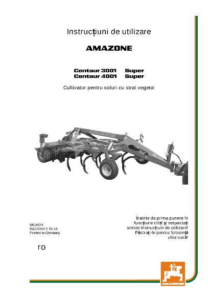Instrucţiuni de utilizare CENTAUR 3/4001 SPECIAL / SUPER