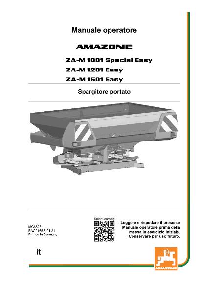 Manuale di intruzioni ZA-M 1001 SPECIAL EASY