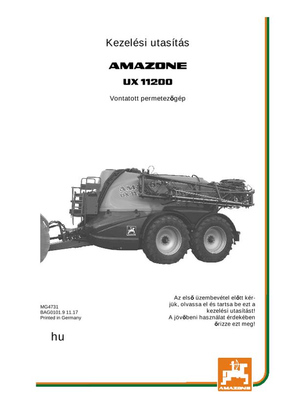 Kezelési útmutató UX 11200 