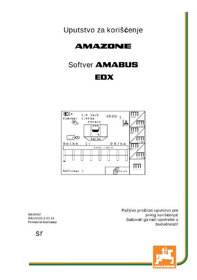 Uputstvo za korišćenje Software AMABUS EDX 