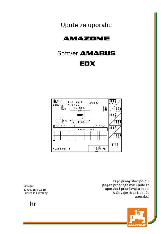 Upute za uporabu Software AMABUS EDX 